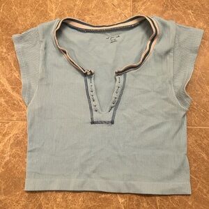 🌹5 for $50🌹 Urban Outfitters Light Blue Ribbed Crop Top